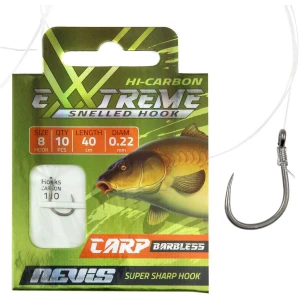 Carlige Legate Nevis Crap Barbless, Nr.12, 0.20mm, 40cm, 10buc/pac