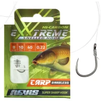 Carlige Legate Nevis Crap Barbless, Nr.4, 0.25mm, 40cm, 10buc/pac