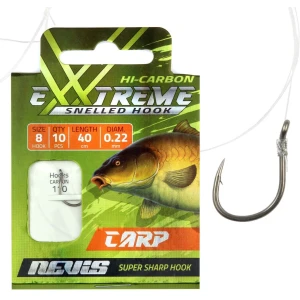 Carlige Legate Nevis Crap, Nr.6, 0.25mm, 40cm, 10buc/pac