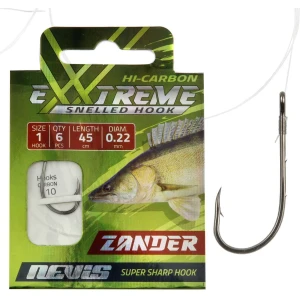 Carlige Legate Nevis Salau, Nr.4, 0.22mm, 45cm, 6buc/pac