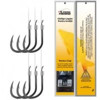 Carlige Legate ZHENG FISHING Carp, 45cm, Nr.6, 0.235mm, 10buc/pac