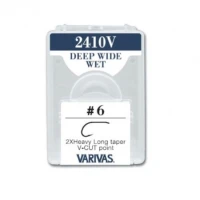 CARLIGE VARIVAS FLY 2410V 2X FINE DEEP WIDE WET NR 12 MICRO BARB