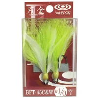 Ancore Vanfook Bft-45 Chartreuse And White Treble Nr1/0, 2buc/plic