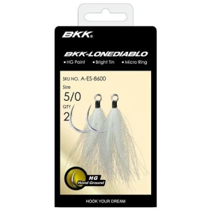 Carlige BKK Lone Diablo Bucktail Teaser, Nr.7/0, 2buc/pac