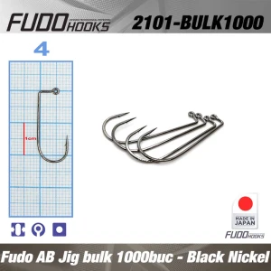 Carlige Fudo AB Jig Black Nickel Nr.4, 1000buc/bulk Carlige Fudo AB Jig Black Nickel Nr.4, 1000buc/bulk