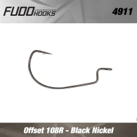 Carlige Fudo Offset 108R 4911 BN Black Nickel nr.1/0  4buc/plic