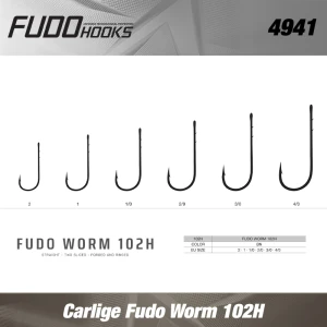 Carlige Fudo Worm 102H BN Nr.4/0 5buc/plic Carlige Fudo Worm 102H BN Nr.4/0 5buc/plic