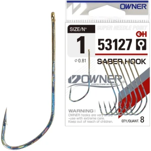 Carlige OWNER 53127 Saber Hook Hologram, Nr.1, 5buc/pac