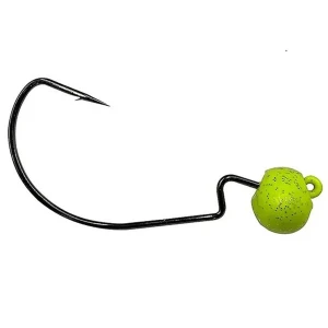 Carlige Offset VMC 7340RJ Mystic Predator Rugby Jig Chartreuse Nr.3/0, 5g, 4buc/pac