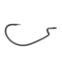 Carlige Offset Vanfook Worm-55B Stealth Black Offset Hooks Nr.3/0, 7buc/plic