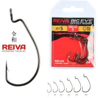 Carlige Reiva Offset Worm Big Eye, Nr.1, 5buc/pac