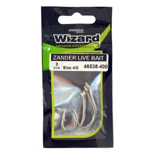 Carlige Wizard Zander Live Bait Pro Perch Momeala Vie, Nr.5/0, 3buc/plic   