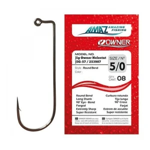 JIG Owner Nelestat No.5/0 Jig-57 253987 White 8buc JIG Owner Nelestat No.5/0 Jig-57 253987 White 8buc