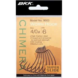 Jig Offset BKK Chimera Wide Gap Worm Hook Super Slide Coating, Nr.3/0, 6buc/pac