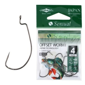 Jig Offset Mikado Sensual Worm BN, Nr.1, 4buc/plic