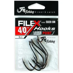 Carlige Filfishing Filex Seria 5020 Black Nickel, Nr.6/0, 4buc/pac Carlige Filfishing Filex Seria 5020 Black Nickel, Nr.6/0, 4buc/pac