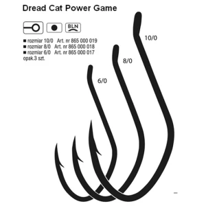 Carlige Somn Konger Dread Cat Power Game Black Nickel Nr.6/0, 3buc/plic Carlige Somn Konger Dread Cat Power Game Black Nickel Nr.6/0, 3buc/plic