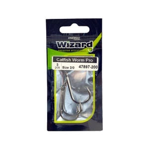 Carlige Wizard Catfish Worm Pro, Nr.3/0, 3 buc/plic Carlige Wizard Catfish Worm Pro, Nr.3/0, 3 buc/plic
