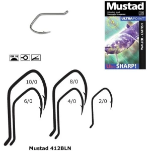 Carlige pentru Somn Mustad Ultra Sharp Black Nickel, Nr.4, 5buc/pac