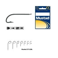 Carlig Mustad Cristal Negru Fin Tija Lunga  Nr14 10 Buc/plic