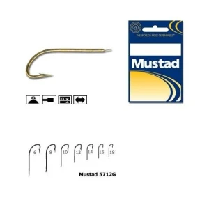 Carlig Mustad Crystal M5712G, Tija Lunga, Auriu, 10buc/plic Nr.14 Carlig Mustad Crystal M5712G, Tija Lunga, Auriu, 10buc/plic Nr.14
