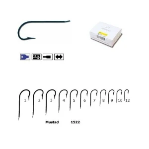 Carlig Mustad M1522 Bleu cu Tija Lunga, 100buc/cutie Nr.10