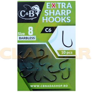 Carlige C&B C6 Extra Sharp, Nr.12, 10buc/pac Carlige C&B C6 Extra Sharp, Nr.12, 10buc/pac