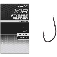 Carlige Feeder MATRIX X1B Finesse Feeder Hooks, Barbed, Nr.18, 10buc/pac