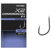 Carlige Feeder Matrix X2 Commercial F1 , Barbless, Nr.18, 10buc/pac Carlige Feeder Matrix X2 Commercial F1 , Barbless, Nr.18, 10buc/pac