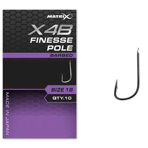 Carlige Feeder MATRIX X4B Finesse Pole, Barbed, Nr.16, 10buc/pac