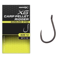Carlige Feeder MATRIX X6 Carp Pellet Rigger, Barbless, Nr.12, 10buc/pac