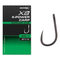 Carlige Feeder Matrix X8 Power Carp, Barbless, Nr.10, 10buc/pac Carlige Feeder Matrix X8 Power Carp, Barbless, Nr.10, 10buc/pac