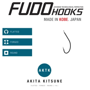 Carlige Fudo Akita Kitsune nr.15 BN (black nikel) 19buc/plic Carlige Fudo Akita Kitsune nr.15 BN (black nikel) 19buc/plic