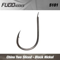 Carlige Fudo Chinu Two Sliced Bn Black Nickel Nr.5  10buc/plic