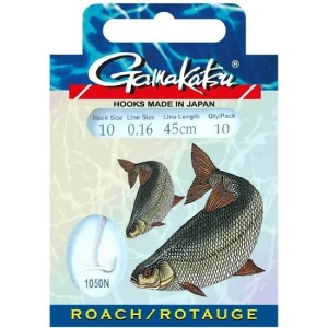 Carlige Gamakatsu Legate Roach Carlig 12 + Fir 0.14mm 10buc/plic 