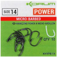 Carlige KORUM Xpert Power Hook Micro-Barbed Nr.10, 10buc/plic