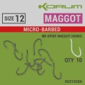 Carlige Korum Xpert Maggot Barbed Hooks Nr.14, 10buc/pac Carlige Korum Xpert Maggot Barbed Hooks Nr.14, 10buc/pac