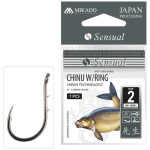Carlige MIKADO Sensual Chinu Ring With Barbs BN, Nr.8, 10buc/pac Carlige MIKADO Sensual Chinu Ring With Barbs BN, Nr.8, 10buc/pac