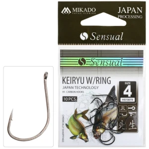 Carlige MIKADO Sensual Keiryu W/Ring BN, Nr.6, 10buc/pac