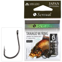 Carlige Mikado Sensual Tanago W/ring Bn, Nr.12, 10buc/pac