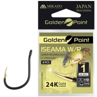 Carlige Mikado Golden Point Iseama W/R, Nr.4, 9Buc/plic