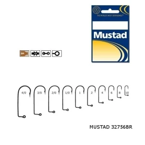 Carlige Mustad M32756 Bronz pentru Jig/Twister, Nr.6 100buc/plic
