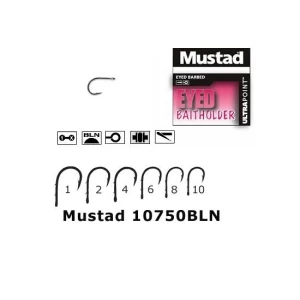 Carlige Mustad cu Ochet BLN Forjat, 2 Spini, Nr.8 10buc/plic