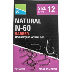 Carlige Preston Natural N-60, Nr.8, 10buc/pac