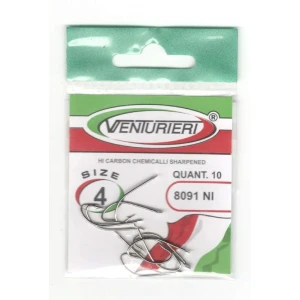 Carlige Venturieri Hooks 8091 NI, Nr.8, 10buc/pac Carlige Venturieri Hooks 8091 NI, Nr.8, 10buc/pac