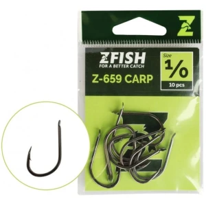 Carlige Zfish Carp Hooks Z-659, Nr.8, 10buc/pac Carlige Zfish Carp Hooks Z-659, Nr.8, 10buc/pac