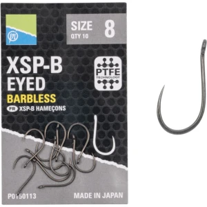Carlige cu Ochet PRESTON XSP-B Eyed, Fara Spin, Marime 14, 10buc/pac
