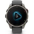 Ceas GARMIN Fenix 8 Pro Amoled Saphire Titan Curea Silicon Graphite / Black 47mm EMEA