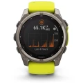 Ceas GARMIN Fenix 8 Sapphire Solar Yellow/Graphite Titanium, 51mm EMEA Ceas GARMIN Fenix 8 Sapphire Solar Yellow/Graphite Titanium, 51mm EMEA