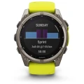 Ceas GARMIN Fenix 8 Sapphire Solar Yellow/Graphite Titanium, 51mm EMEA